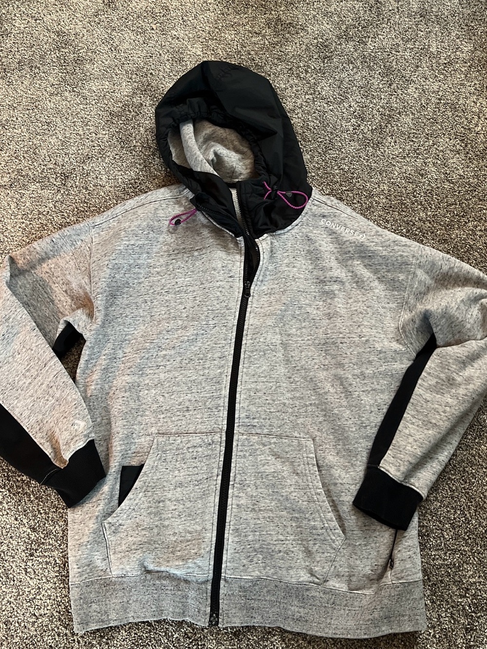 Converse Hooded Zip Sweatshirt with Black Hood